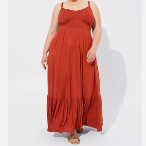 Torrid Women's Plus Size A-Line Maxi Dress - Rust